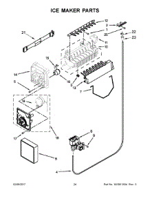 13 - Ice Maker Parts parts for Whirlpool Refrigerator WRS325FDAW04 from AppliancePartsPros.com