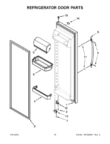 06 - Refrigerator Door Parts parts for Whirlpool Refrigerator WRS325FNAB00 from AppliancePartsPros.com