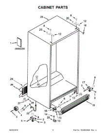 02 - Cabinet Parts parts for Whirlpool Refrigerator WRS325FNAE03 from AppliancePartsPros.com