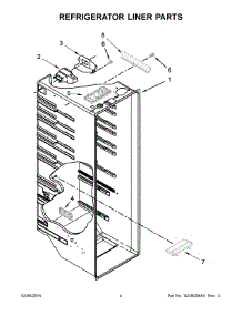 03 - Refrigerator Liner Parts parts for Whirlpool Refrigerator WRS325FNAH00 from AppliancePartsPros.com