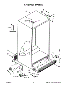 02 - Cabinet Parts parts for Whirlpool Refrigerator WRS325FNAM01 from AppliancePartsPros.com