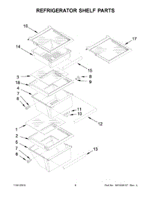 04 - Refrigerator Shelf Parts parts for Whirlpool Refrigerator WRS331FDDB02 from AppliancePartsPros.com