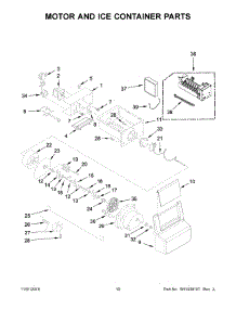 06 - Motor And Ice Container Parts parts for Whirlpool Refrigerator WRS331FDDB02 from AppliancePartsPros.com