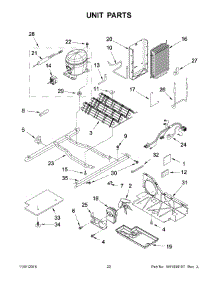12 - Unit Parts parts for Whirlpool Refrigerator WRS331FDDB02 from AppliancePartsPros.com