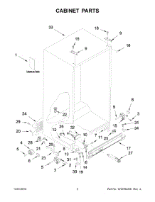 02 - Cabinet Parts parts for Whirlpool Refrigerator WRS331FDDM00 from AppliancePartsPros.com
