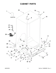 02 - Cabinet Parts parts for Whirlpool Refrigerator WRS331FDDM01 from AppliancePartsPros.com