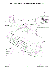 06 - Motor And Ice Container Parts parts for Whirlpool Refrigerator WRS331FDDM01 from AppliancePartsPros.com