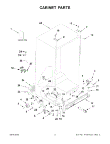 02 - Cabinet Parts parts for Whirlpool Refrigerator WRS335FDDB02 from AppliancePartsPros.com