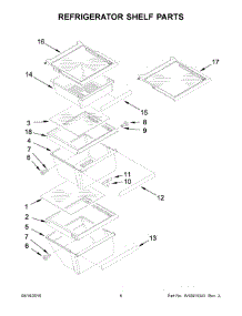 04 - Refrigerator Shelf Parts parts for Whirlpool Refrigerator WRS335FDDB02 from AppliancePartsPros.com