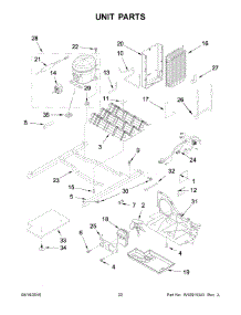 12 - Unit Parts parts for Whirlpool Refrigerator WRS335FDDB02 from AppliancePartsPros.com