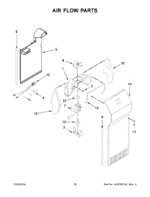 10 - Air Flow Parts parts for Whirlpool Refrigerator WRS335FDDM00 from AppliancePartsPros.com