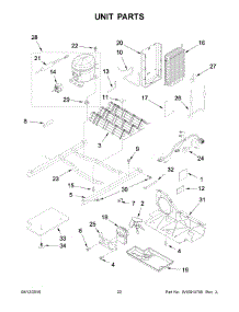 12 - Unit Parts parts for Whirlpool Refrigerator WRS335FDDM01 from AppliancePartsPros.com