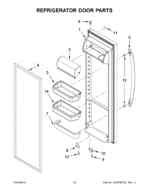 07 - Refrigerator Door Parts parts for Whirlpool Refrigerator WRS335FDDW00 from AppliancePartsPros.com