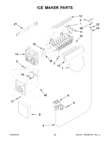 13 - Ice Maker Parts parts for Whirlpool Refrigerator WRS335FDDW00 from AppliancePartsPros.com