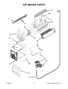 12 - Ice Maker Parts parts for Whirlpool Refrigerator WRS342FIAM02 from AppliancePartsPros.com