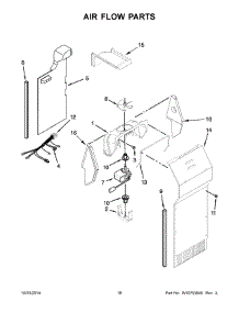 10 - Air Flow Parts parts for Whirlpool Refrigerator WRS342FIAW03 from AppliancePartsPros.com