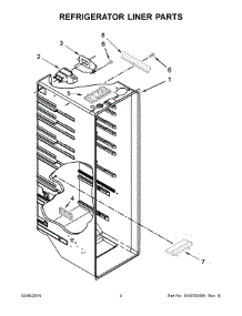 03 - Refrigerator Liner Parts parts for Whirlpool Refrigerator WRS3L5FNDH00 from AppliancePartsPros.com