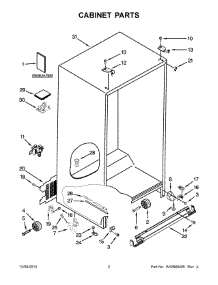 02 - Cabinet Parts parts for Whirlpool Refrigerator WRS537SIAM01 from AppliancePartsPros.com