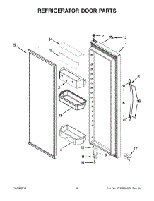07 - Refrigerator Door Parts parts for Whirlpool Refrigerator WRS537SIAM01 from AppliancePartsPros.com