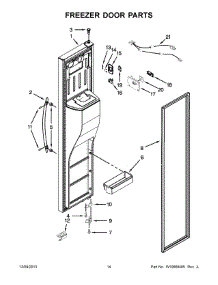 08 - Freezer Door Parts parts for Whirlpool Refrigerator WRS537SIAM01 from AppliancePartsPros.com