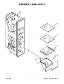 05 - Freezer Liner Parts parts for Whirlpool Refrigerator WRS571CIDB00 from AppliancePartsPros.com