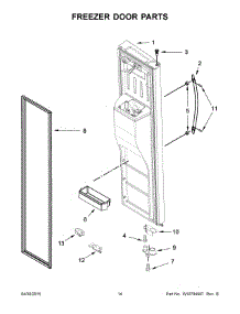 08 - Freezer Door Parts parts for Whirlpool Refrigerator WRS571CIDM01 from AppliancePartsPros.com