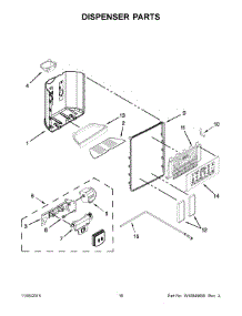 09 - Dispenser Parts parts for Whirlpool Refrigerator WRS571CIDW00 from AppliancePartsPros.com