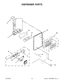 09 - Dispenser Parts parts for Whirlpool Refrigerator WRS576FIDB01 from AppliancePartsPros.com