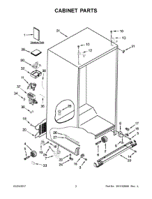02 - Cabinet Parts parts for Whirlpool Refrigerator WRS576FIDB02 from AppliancePartsPros.com