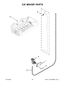 12 - Ice Maker Parts parts for Whirlpool Refrigerator WRS576FIDW01 from AppliancePartsPros.com