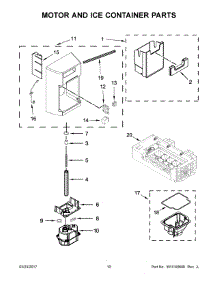 06 - Motor And Ice Container Parts parts for Whirlpool Refrigerator WRS576FIDW02 from AppliancePartsPros.com