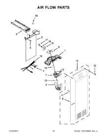 10 - Air Flow Parts parts for Whirlpool Refrigerator WRS576FIDW02 from AppliancePartsPros.com