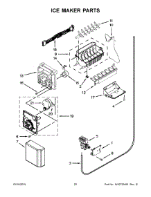 12 - Ice Maker Parts parts for Whirlpool Refrigerator WRS586FIDH00 from AppliancePartsPros.com