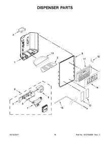 09 - Dispenser Parts parts for Whirlpool Refrigerator WRS586FIEE00 from AppliancePartsPros.com