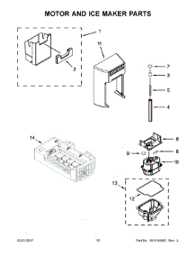 06 - Motor And Ice Maker Parts parts for Whirlpool Refrigerator WRS586FIEE03 from AppliancePartsPros.com