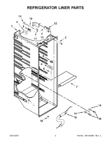 03 - Refrigerator Liner Parts parts for Whirlpool Refrigerator WRS586FIEM03 from AppliancePartsPros.com