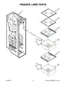 05 - Freezer Liner Parts parts for Whirlpool Refrigerator WRS950SIAM01 from AppliancePartsPros.com