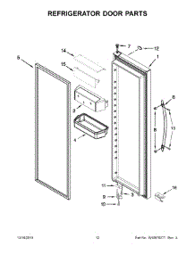 07 - Refrigerator Door Parts parts for Whirlpool Refrigerator WRS950SIAM01 from AppliancePartsPros.com