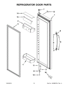 07 - Refrigerator Door Parts parts for Whirlpool Refrigerator WRS965CIAM01 from AppliancePartsPros.com