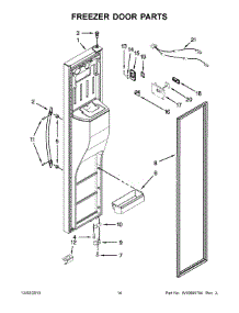 08 - Freezer Door Parts parts for Whirlpool Refrigerator WRS965CIAM01 from AppliancePartsPros.com