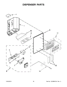 09 - Dispenser Parts parts for Whirlpool Refrigerator WRS965CIAM01 from AppliancePartsPros.com