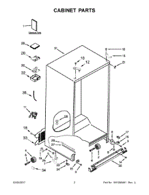 02 - Cabinet Parts parts for Whirlpool Refrigerator WRS970CIDE01 from AppliancePartsPros.com