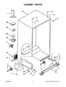 02 - Cabinet Parts parts for Whirlpool Refrigerator WRS973CIDM00 from AppliancePartsPros.com