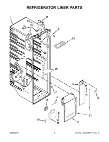 03 - Refrigerator Liner Parts parts for Whirlpool Refrigerator WRS973CIDM00 from AppliancePartsPros.com