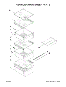 04 - Refrigerator Shelf Parts parts for Whirlpool Refrigerator WRS973CIDM00 from AppliancePartsPros.com