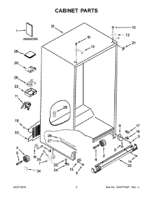 02 - Cabinet Parts parts for Whirlpool Refrigerator WRS975SIDM00 from AppliancePartsPros.com