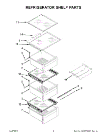 04 - Refrigerator Shelf Parts parts for Whirlpool Refrigerator WRS975SIDM00 from AppliancePartsPros.com