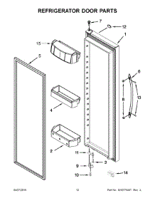 07 - Refrigerator Door Parts parts for Whirlpool Refrigerator WRS975SIDM00 from AppliancePartsPros.com
