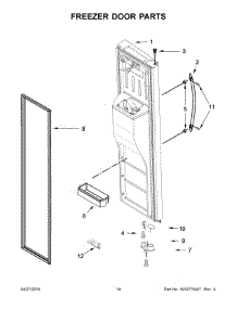 08 - Freezer Door Parts parts for Whirlpool Refrigerator WRS975SIDM00 from AppliancePartsPros.com