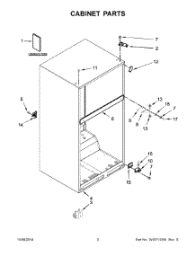 02 - Cabinet Parts parts for Whirlpool Refrigerator WRT104TFDB00 from AppliancePartsPros.com
